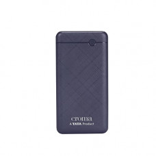 Deals, Discounts & Offers on Power Banks - Croma 12W Fast Charge 10000mAh Lithium Polymer Power Bank with Sleek Design, Made in India, Micro USB Cable 6 Months Warranty (CRSP10kPBA258901, Blue)