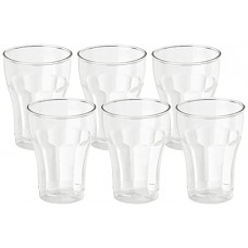 Deals, Discounts & Offers on  - Amazon Brand - Solimo Set of 6 Plastic Glasses, 250 ml Each, Transparent