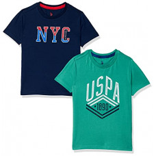 Deals, Discounts & Offers on  - U.S. POLO ASSN. Boy's Solid Regular Fit T-Shirt (UKTSHON0013_Assorted EXS)