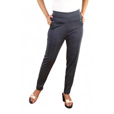 Deals, Discounts & Offers on Women - CETC Women Check Pants (Jegging Style) Formals/Casual Stretchable with 2 Pockets (Pack of 1, Free Size, Waist Size-26-34)