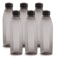 Deals, Discounts & Offers on  - Cello Crystal PET Bottle Set, 1 Litre, Set of 6, Black