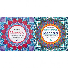 Deals, Discounts & Offers on Books & Media - Amazon Brand - Solimo Mandala Colouring Book For Adults 5+Refreshing Mandala - Colouring Book For Adults Book 1(Set of 2 books)