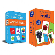 Deals, Discounts & Offers on Books & Media - Amazing Flash Cards Colors & Shapes: Early Development of Preschool Toddler (55 Cards)+My First Flash Cards Fruits: 30 Early Learning Flash Cards for Kids(Set of 2books) worth Rs. 374