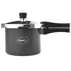 Deals, Discounts & Offers on Cookware - Pigeon Hard Anodised Aluminium Pressure Cooker Outer Lid with Induction Base, 3 Litre, Black