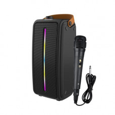 Deals, Discounts & Offers on Electronics - Blaupunkt Atomik PS30 Wireless Bluetooth 30W Outdoor Party Speaker I Dual Passive RadiatorI 3000mAh Battery I Dynamic RGB Lights I Karaoke with Mic I EQ Button I TWS FUNCTION I Flexible Carrying Strap