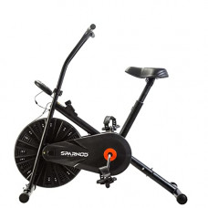 Deals, Discounts & Offers on  - Sparnod Fitness SAB-04 Upright Air Bike Exercise Cycle For Home Gym - Adjustable Resistance, Height Adjustable Seat (Do It Yourself Installation)