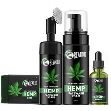 Deals, Discounts & Offers on Beauty Care - Beardo Hemp Personal Care Combo (Foam Facewash (100ml),Facewash Scrub (100ml),Soap (125g) & Beard oil  30ml)
