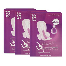 Deals, Discounts & Offers on Health & Personal Care - Wish-On Active Energy Anion Feminine Pads Size- XL | 30 Pcs