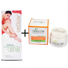 Deals, Discounts & Offers on Beauty Care - Oxyglow Herbal Hair Removal Cream + Lacto Bleach Cream