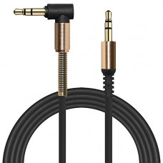 Deals, Discounts & Offers on Accessories - AMZER 3.5mm Right Angle Stereo Auxiliary Cable (3 feet) - Black