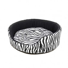Deals, Discounts & Offers on  - Petslover Foam Filled Round Shape Reversable Dual Zebra Print Color Ultra Soft Ethnic Designer (Export Quality) Bed with Cusion Pillow