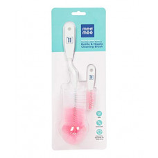 Deals, Discounts & Offers on Baby Care - Mee Mee Easy Grip Bottle and Nipple Cleaning Brush with 360* Rotating Handle (Pink)