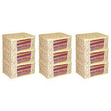 Deals, Discounts & Offers on  - Heart Home 9 Piece Non Woven Saree Cover Set, Brown, 7 Inches Height CTHH11463