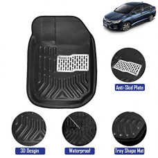 Deals, Discounts & Offers on  - Kingsway 4D Car Floor Mats For Honda City (Model Year : 2017-2019) (Black Color)