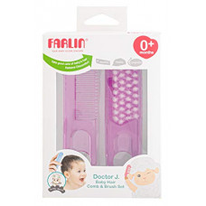Deals, Discounts & Offers on Baby Care - Farlin Doctor J. Baby Hair Comb and Brush Set with Soft Bristles and Rounded Tips