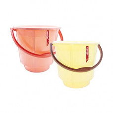 Deals, Discounts & Offers on  - Wonder Plastic Prime Bucket Set, 2 Bucket, 9 Liters, Pink & Yellow Color, Made in India