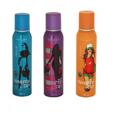 Deals, Discounts & Offers on Beauty Care - Naughty Girl FEMME SUMMER & TOUCH No Gas Perfume spray For Women- (Set of 3) (150ml each)