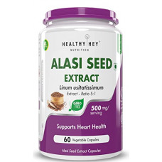 Deals, Discounts & Offers on  - HealthyHey Nutrition Alasi Seed Extract, 500mg serving, 60 vegetable capsules