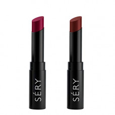 Deals, Discounts & Offers on Beauty Care - SERY Matte Lipstick Combo Mlc06, Peppy Plum + Nude Nuts, 3.5 g