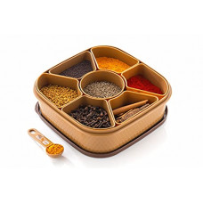 Deals, Discounts & Offers on  - OMORTEX 7 IN 1 Elegant Masala Box and Spice Containers Set 1 Piece Spice Set (Plastic)
