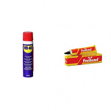 Deals, Discounts & Offers on  - Pidilite WD-40, Multipurpose Spray For Home Improvement, Loosens Stuck & Rust Parts, Removes Stain & Sticky Residue, 63.8g+Pidilite Fevibond for Sticking Leather Rubber Rexine (50ml)