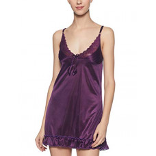 Deals, Discounts & Offers on Women - Clovia Womens Sexy Ruffled Babydoll in Purple