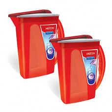 Deals, Discounts & Offers on  - Milton H2O Slim Plastic Water Jug Set of 2, 2 litres Each, Red | BPA | Food Grade | Refrigerator Safe | Ideal
