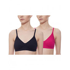 Deals, Discounts & Offers on Women - [Selected Size] Max Women's Solid Seamed Soft Cup Bra-Set of 2