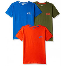 Deals, Discounts & Offers on  - Amazon Brand - Jam & Honey Boy's Plain Regular fit Cotton T-Shirt