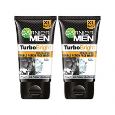 Deals, Discounts & Offers on Beauty Care - Garnier Men, Face Wash, Brightening & Anti-Pollution, TurboBright Double Action, 300 g (pack of 2)