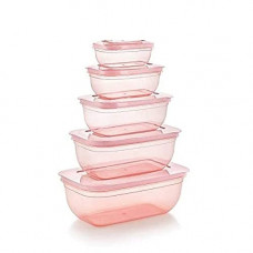 Deals, Discounts & Offers on  - Doliva 5 Pcs Kitchen Food Container Meat Storage Box Fridge & Freezer Fish Storage Basket Food Container - Plastic Bowl Package Containers, 5 pcs (150 ml, 290 ml, 580 ml,1700 ml, 2700 ml /Multicolor)