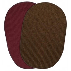 Deals, Discounts & Offers on  - Kuber Industries Oval Shape Microfiber Anti Slip 2 Pieces Door Mat (14'' x 23'', Maroon & Brown)-KUBMART12114
