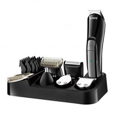 Deals, Discounts & Offers on Health & Personal Care - VGR Hair Clipper For Men, 6 in 1 Rechargeable Cordless Razor Beard Trimmer Kit Precision Noise Reduction Trimmer Waterproof Nose Hair Trimmer Electric Razor Knife,Black