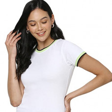 Deals, Discounts & Offers on Women - Bewakoof Women Plain Solid Half Sleeve Round Neck T-Shirt