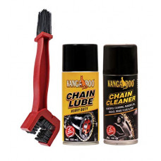 Deals, Discounts & Offers on  - Kangaroo Chain Lubricant with Cleaner Spray and Brush (150ml, Length 25cm Height 6.5cm Width 6.5cm)
