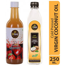 Deals, Discounts & Offers on  - DiSano Cold Pressed Virgin Coconut Oil , 250 ml & Apple Cider Vinegar With Mother Vinegar 500 ml