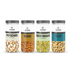 Deals, Discounts & Offers on  - SETHJI Dry Fruits Healthy And Delicious Combo Pack For Festivals And Occasions (Pistachio, Badam, Green Raisins, Kaju, 400gm- 100g each (Pack of 4))