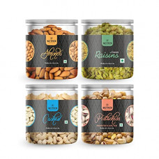 Deals, Discounts & Offers on  - SETHJI Dry Fruits Healthy And Delicious Combo Pack For Festivals And Occasions (Pistachio, Badam, Green Raisins, Kaju, 1Kg- 250gm each(Pack of 4))