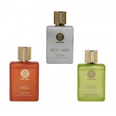 Deals, Discounts & Offers on Beauty Care - Lyla Blanc WHITE AMBER SHOCK CHROME Perfume Spray For Men- (Set of 3) (100ml each)