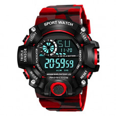 Deals, Discounts & Offers on Men - Shocknshop Digital Sports Multi Functional Black Dial Watch For Mens Boys -315RED