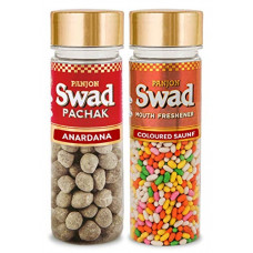 Deals, Discounts & Offers on  - Panjon Swad Anardana & Coloured Saunf Pachak (Mukhwas Mouth Fresheners) 2 Bottles, 310g