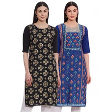 Deals, Discounts & Offers on Women - [Size XXL] 1 Stop Fashion Women's Crepe Regular Kurta