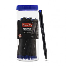 Deals, Discounts & Offers on Stationery - Reynolds DOMINAR BP 20 CT JAR - BLUE Ball Pen I Lightweight Ball Pen With Comfortable Grip For Extra Smooth Writing I School and Office Stationery