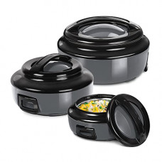 Deals, Discounts & Offers on  - Milton Ernesto Inner Stainless Steel Jr. Casserole Set of 3 (420 ml, 850 ml, 1.43 litres), Grey