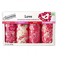 Deals, Discounts & Offers on  - Serapheena Sugar Sprinkles For Cakes & Cupcakes Decoration, 100 gram (Love)