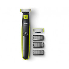 Deals, Discounts & Offers on Health & Personal Care - Philips QP2526/10 Cordless OneBlade Hybrid Trimmer and Shaver with 3 Trimming Combs and extra blade (Lime Green)