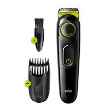 Deals, Discounts & Offers on Health & Personal Care -  Braun Beard Trimmer BT3221 and Hair Clipper For Men, Lifetime Sharp Blades, 20 Length Settings, 50mins cordless trimming, Black/Volt Green