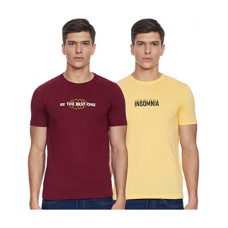 Deals, Discounts & Offers on Men - [Size L] Cazibe Men's Printed Regular fit T-Shirt (Pack of 2)