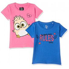 Deals, Discounts & Offers on  - [Size 2-3Y] Joshua Tree Girl's Hello Kitty Regular fit T-Shirt (Pack of 2)