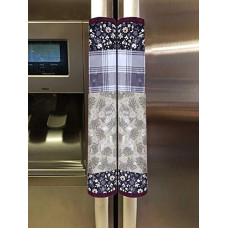 Deals, Discounts & Offers on  - Heart Home 3D Checkered Design PVC 2 Pieces Fridge/Refrigerator Handle Cover (Maroon) - CTHH6548,Standard